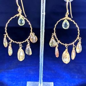 Rutilated Topaz Earrings